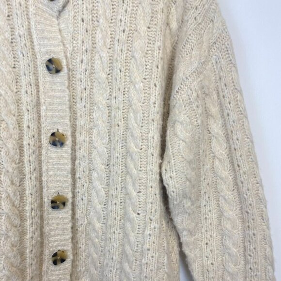 Madewell Pointelle Cable Knit Cardigan Sweater - Picture 6 of 10